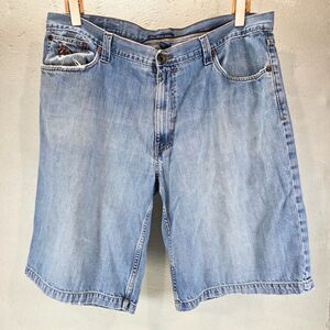 Vintage Y2K US Polo Assn Baggy Denim Shorts Light Wash Jorts Sz 40